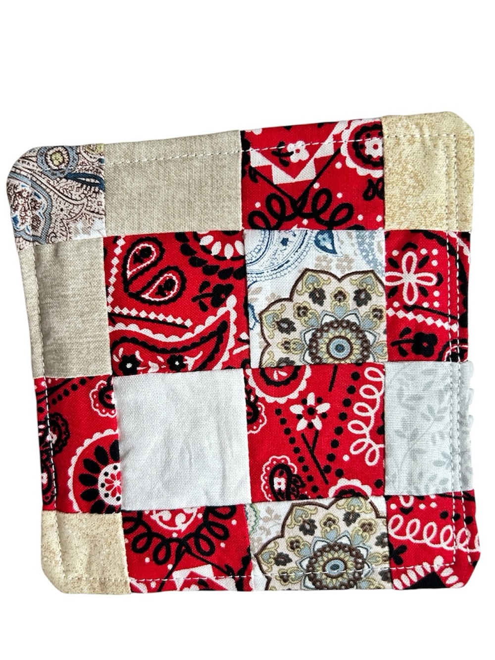 Hand Crafted Patchwork Non Slip Quilted Jar Gripper Opens Hard to Turn Jars